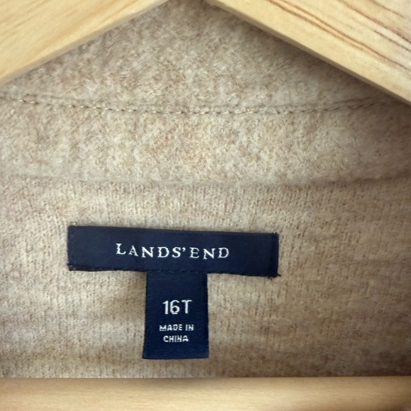Lands' End Tan Wool Coat - Picture 3 of 3
